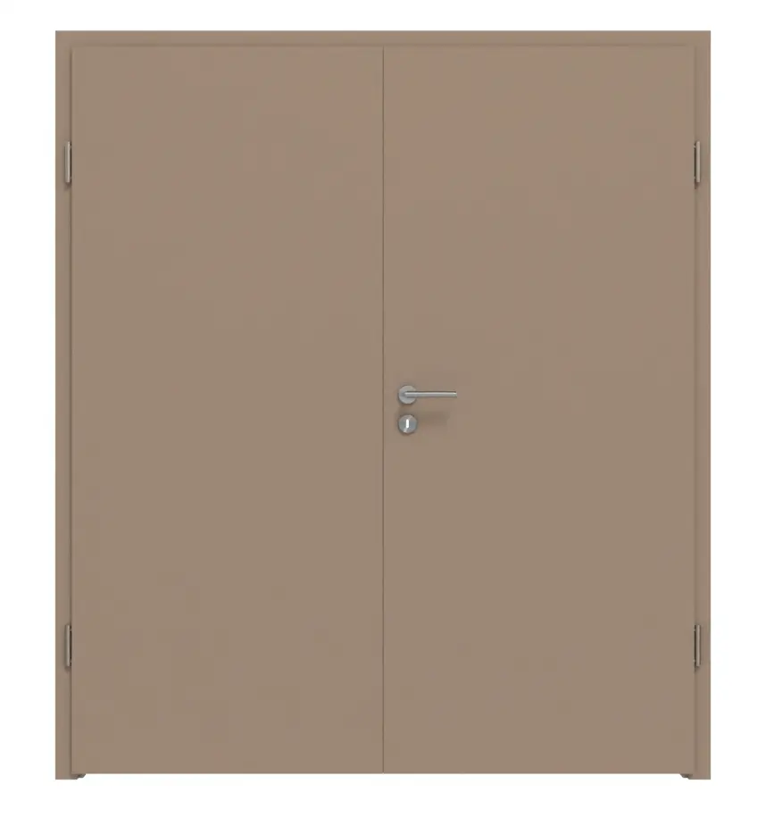 Widok frontowy marki WESTAG drzwi dwuskrzydłowe Acciaio Hamilton FX 5000 Fenix NTA z ościeżnicą