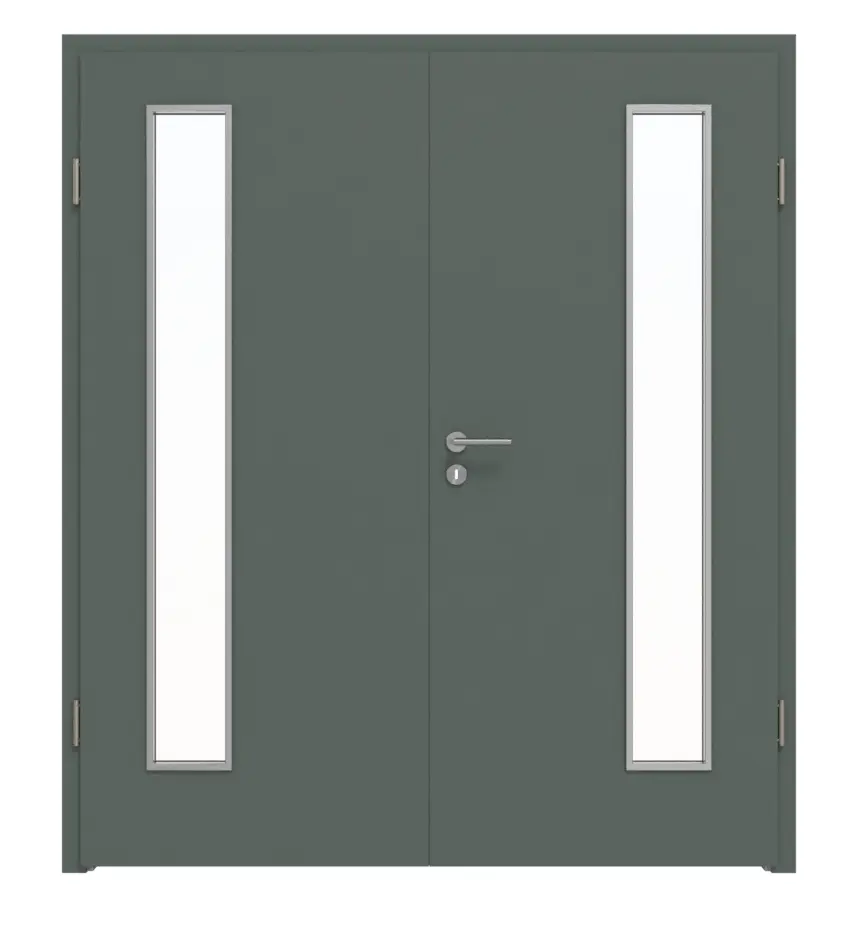 WESTAG drzwi dwuskrzydłowe Verde Comodoro FX 0750 FENIX NTM z przeszkleniem LA-1B po stronie zawiasów z ościeżnicą