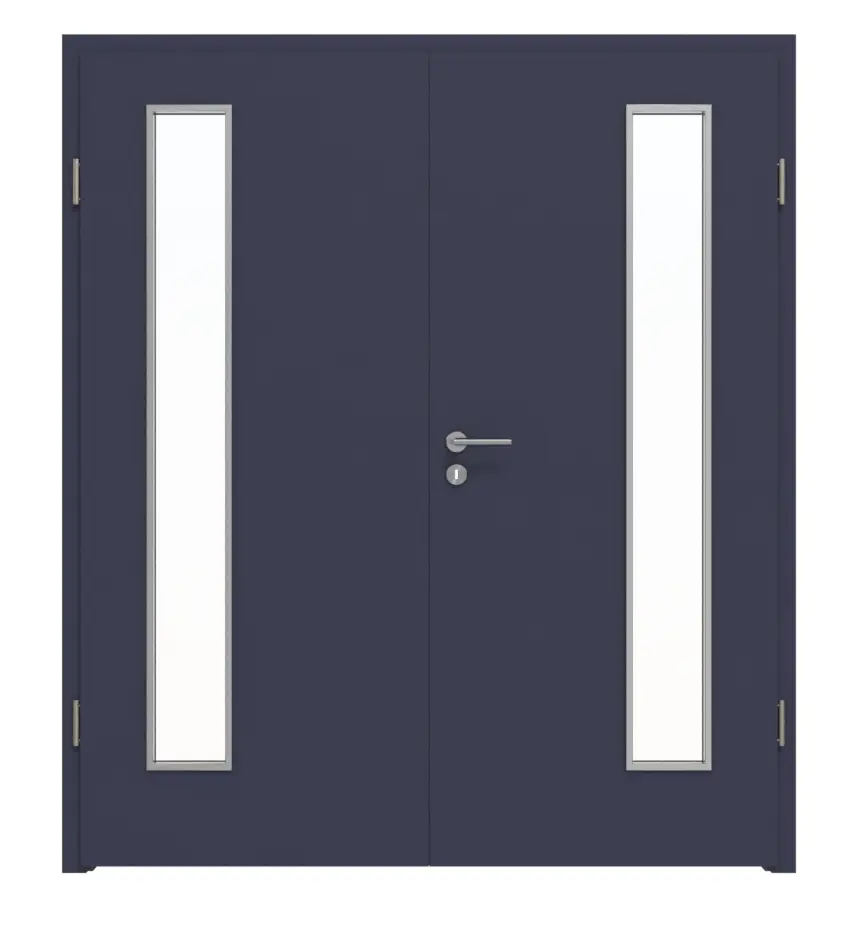 WESTAG drzwi dwuskrzydłowe Blu Fes FX 0754 FENIX NTM z przeszkleniem LA-1B po stronie zawiasów wraz z ościeżnicą