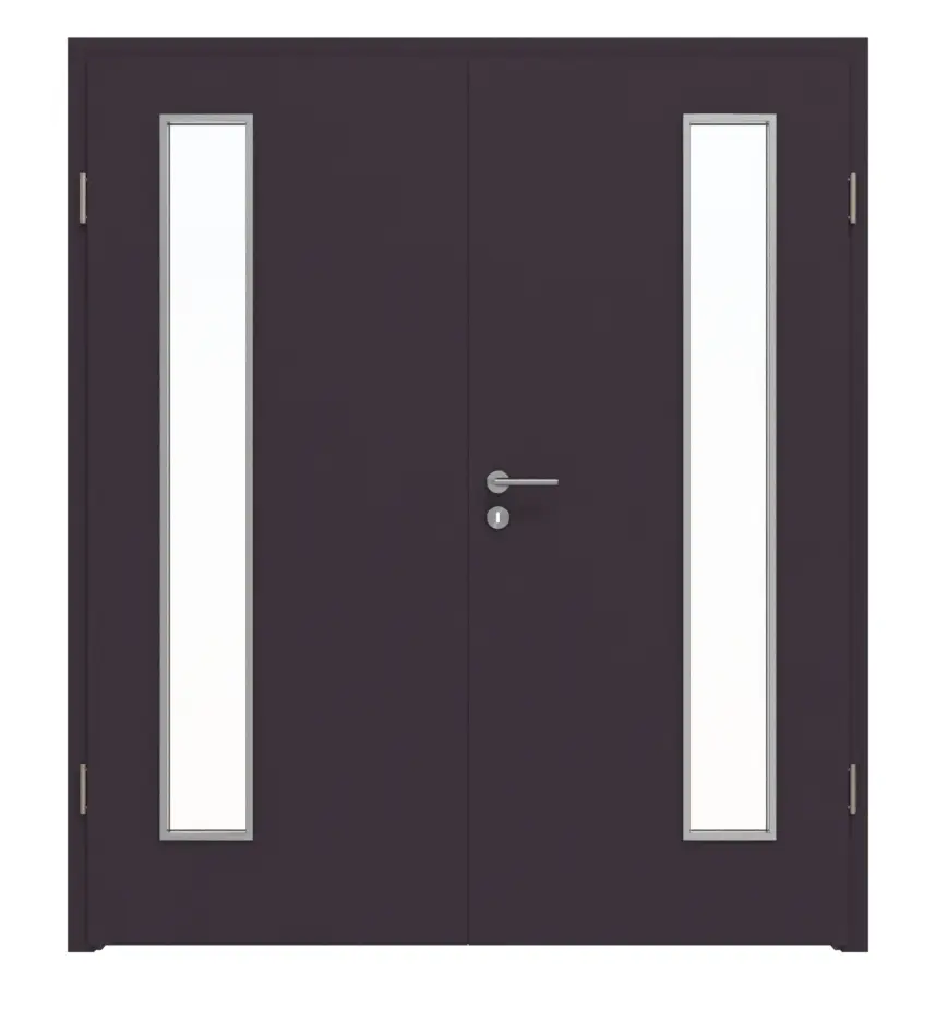 WESTAG drzwi dwuskrzydłowe Viola Orissa FX 0790 FENIX NTM z przeszkleniem LA-1B po stronie zawiasów w zestawie z ościeżnicą.