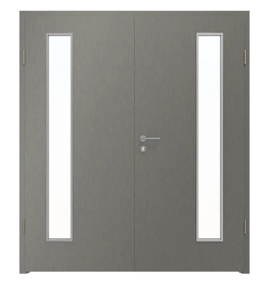 WESTAG drzwi 2-skrzydłowe Acciaio Hamilton FX 5000 Fenix NTA z przeszkleniem LA-1B po stronie zawiasów w zestawie z ościeżnicą