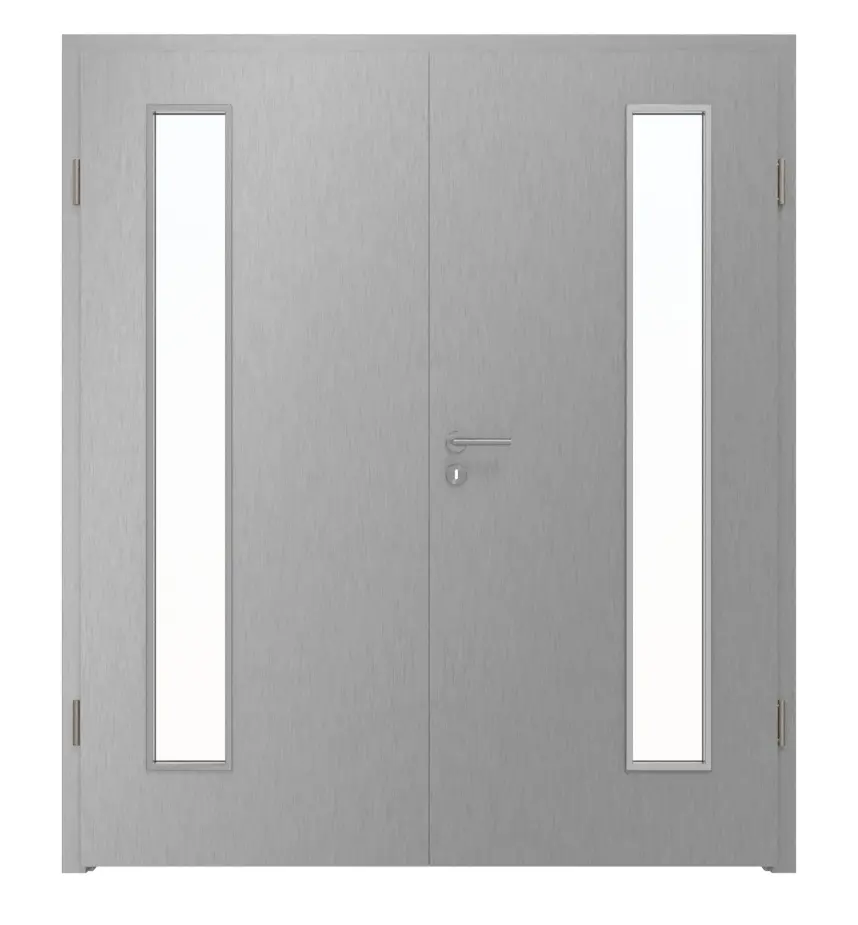 WESTAG 2-skrzydłowe Argento Dukat FX 5001 Fenix NTA z przeszkleniem LA-1B po stronie zawiasów z ościeżnicą