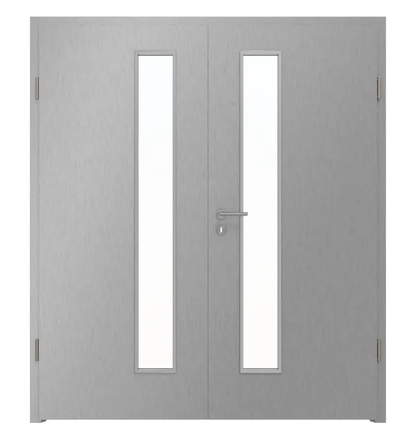 WESTAG drzwi dwuskrzydłowe Argento Dukat FX 5001 Fenix NTA z przeszkleniem LA-1D od strony zamka w zestawie z ościeżnicą