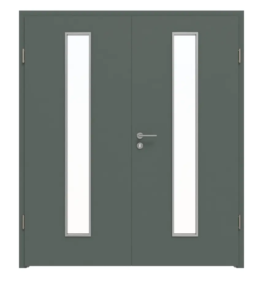 WESTAG drzwi dwuskrzydłowe Verde Comodoro FX 0750 FENIX NTM z przeszkleniem LA-1 na środku wraz z ościeżnicą