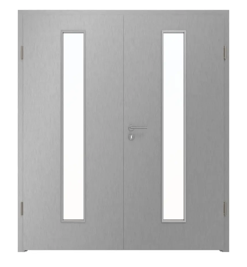 WESTAG drzwi dwuskrzydłowe Argento Dukat FX 5001 Fenix NTA z przeszkleniem LA-1 na środku w zestawie: ościeżnica
