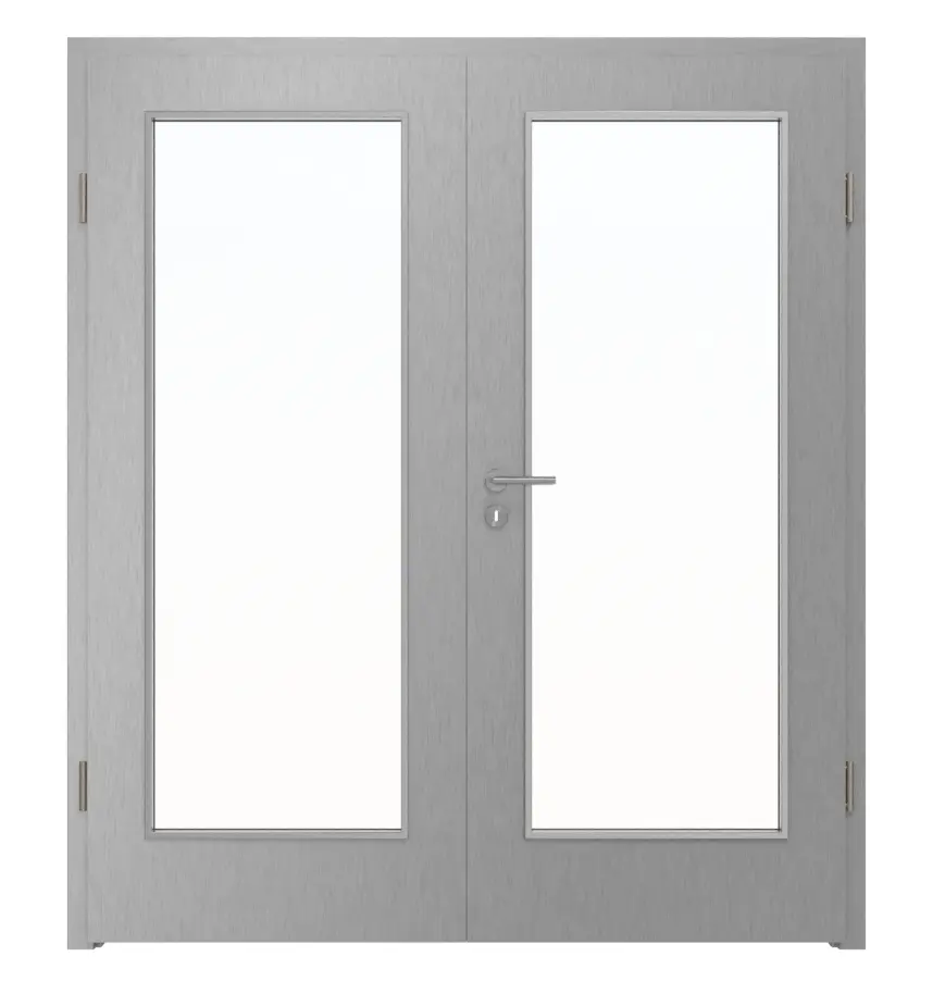 WESTAG drzwi dwuskrzydłowe Argento Dukat FX 5001 Fenix NTA z przeszkleniem LA-1000 z ościeżnicą