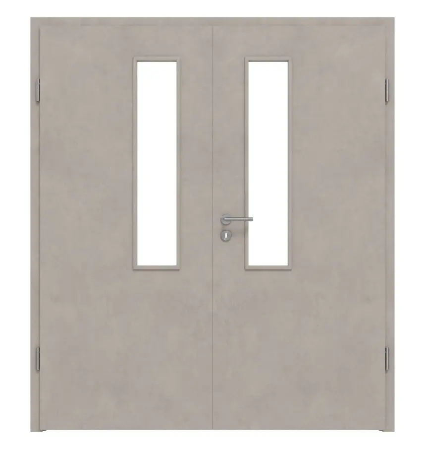 WESTAG drzwi dwuskrzydłowe Semento BN 434 Portalit CPL z przeszkleniem LA-18-21,5 z ościeżnicą