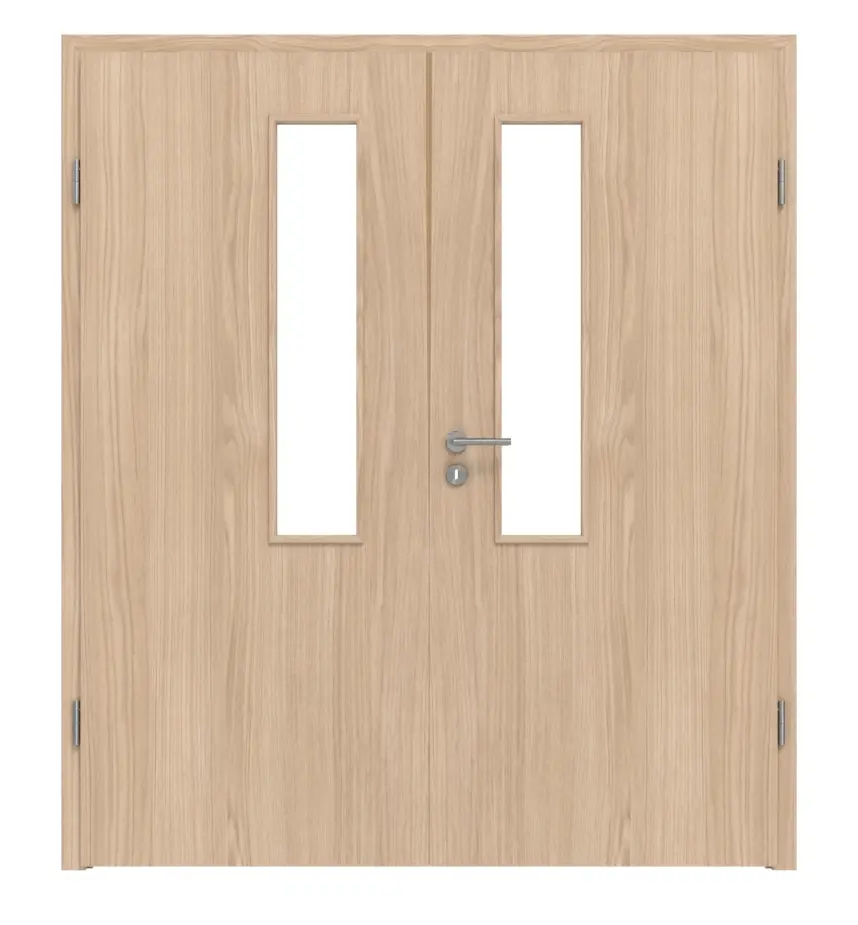 WESTAG drzwi dwuskrzydłowe dąb Eleganzia Ei 342 Portalit CPL z przeszkleniem LA-18-21,5 z ościeżnicą