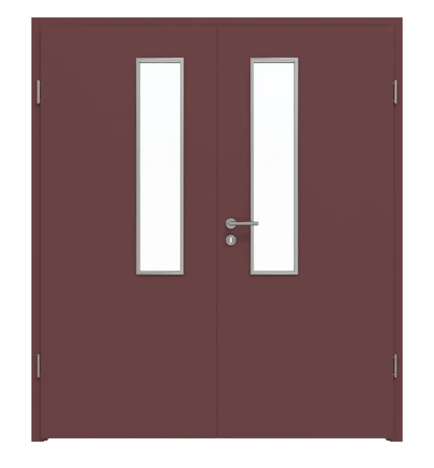 WESTAG drzwi 2-skrzydłowe Rosso Jaipur FX 0751 FENIX NTM z przeszkleniem LA-18-21,5 w zestawie z ościeżnicą