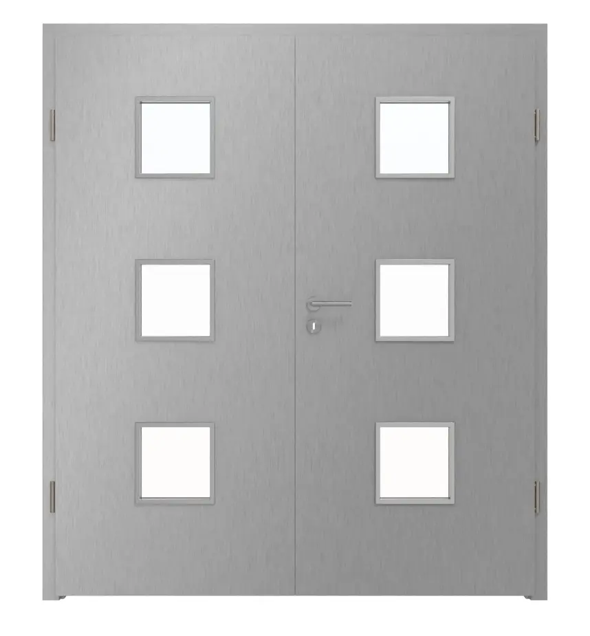 WESTAG drzwi dwuskrzydłowe Argento Dukat FX 5001 Fenix NTA z przeszkleniem LA-3 wraz z ościeżnicą