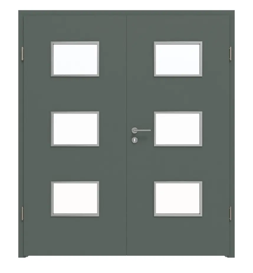 WESTAG drzwi dwuskrzydłowe Verde Comodoro FX 0750 FENIX NTM z przeszkleniem LA-3Q z ościeżnicą