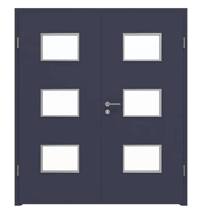 WESTAG drzwi dwuskrzydłowe Blu Fes FX 0754 FENIX NTM z przeszkleniem LA-3Q z ościeżnicą