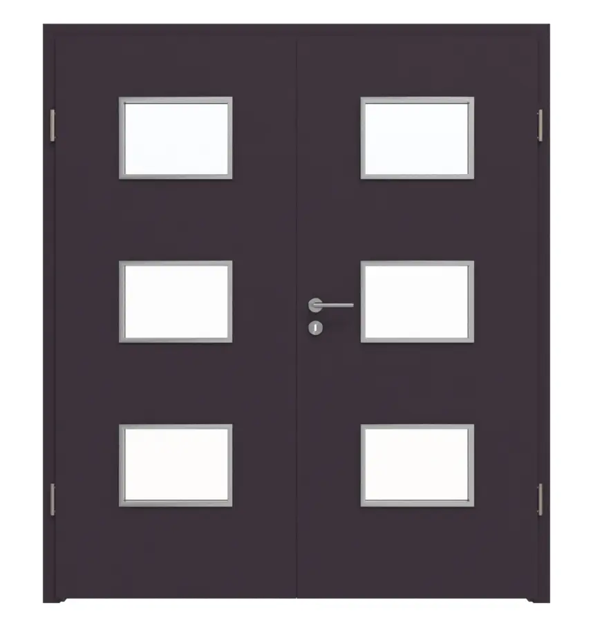 WESTAG drzwi dwuskrzydłowe Viola Orissa FX 0790 FENIX NTM z przeszkleniem LA-3Q w zestawie z ościeżnicą