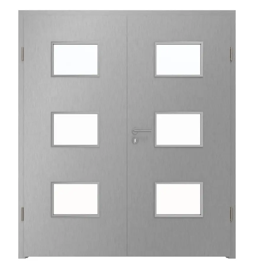 WESTAG drzwi dwuskrzydłowe Argento Dukat FX 5001 Fenix NTA z przeszkleniem LA-3Q w tym ościeżnica