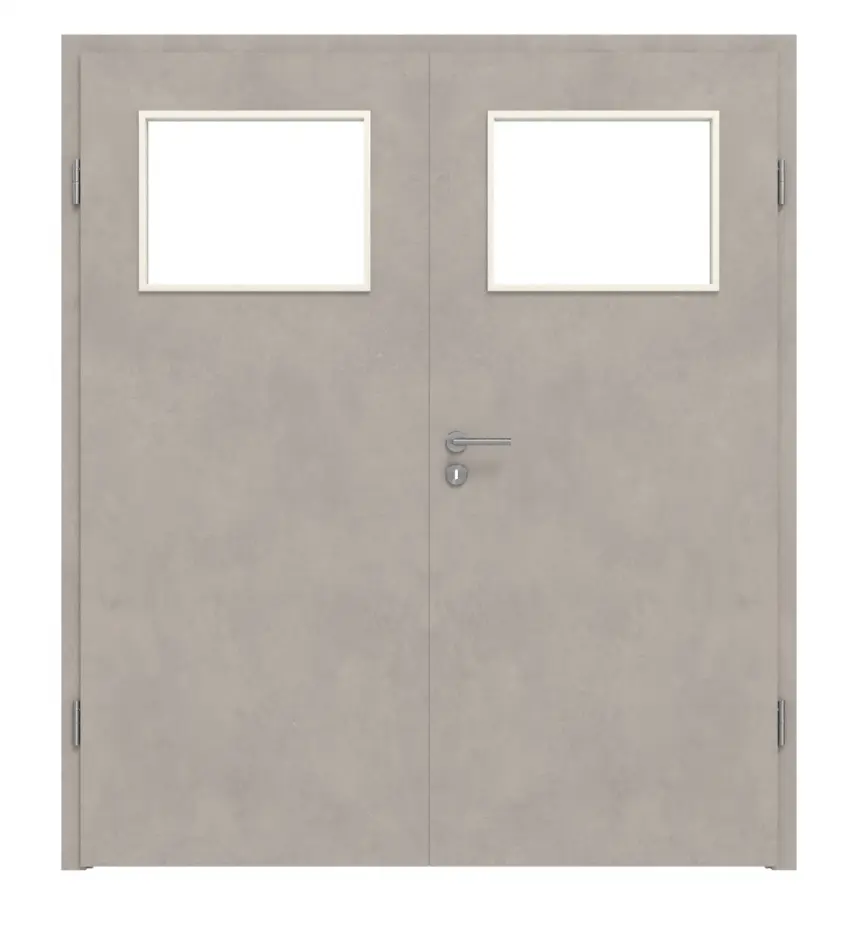 WESTAG drzwi dwuskrzydłowe Semento BN 434 Portalit CPL z przeszkleniem LA-40 wraz z ościeżnicą