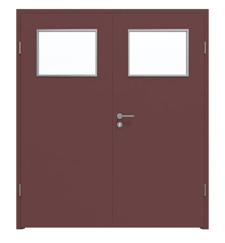 WESTAG drzwi dwuskrzydłowe Rosso Jaipur FX 0751 FENIX NTM z przeszkleniem LA-40 wraz z ościeżnicą