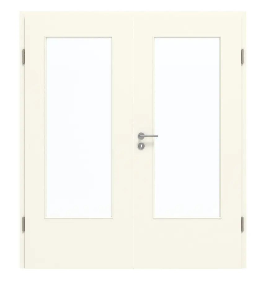 GARANT drzwi dwuskrzydłowe wraz z ościeżnicą 9417-60 Snow White CePaL z przeszkleniem LA-DIN