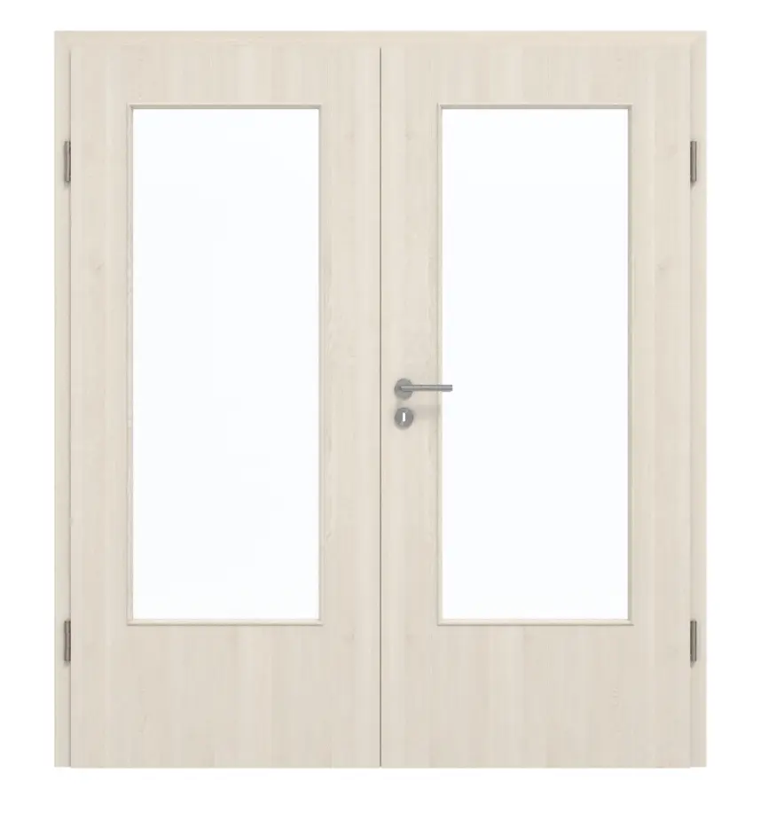 GARANT drzwi dwuskrzydłowe z ościeżnicą Authentic Perl CePaL z przeszkleniem LA-DIN