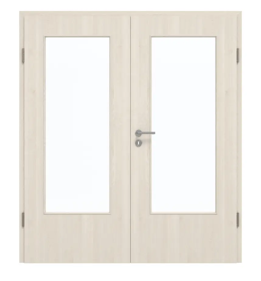 GARANT Drzwi podwójne wraz z ościeżnicą Authentic Perl GCK08 z przeszkleniem LA-DIN