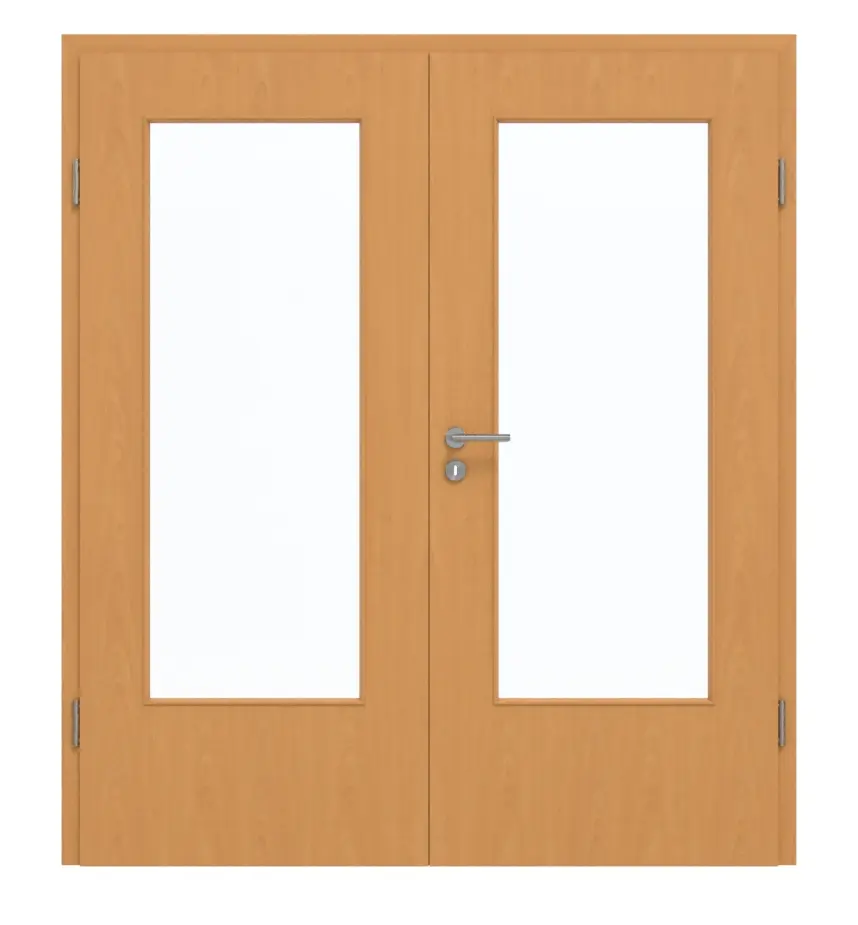 GARANT Drzwi podwójne z z ościeżnicą buk ekskluzywny CePaL z przeszkleniem LA-DIN