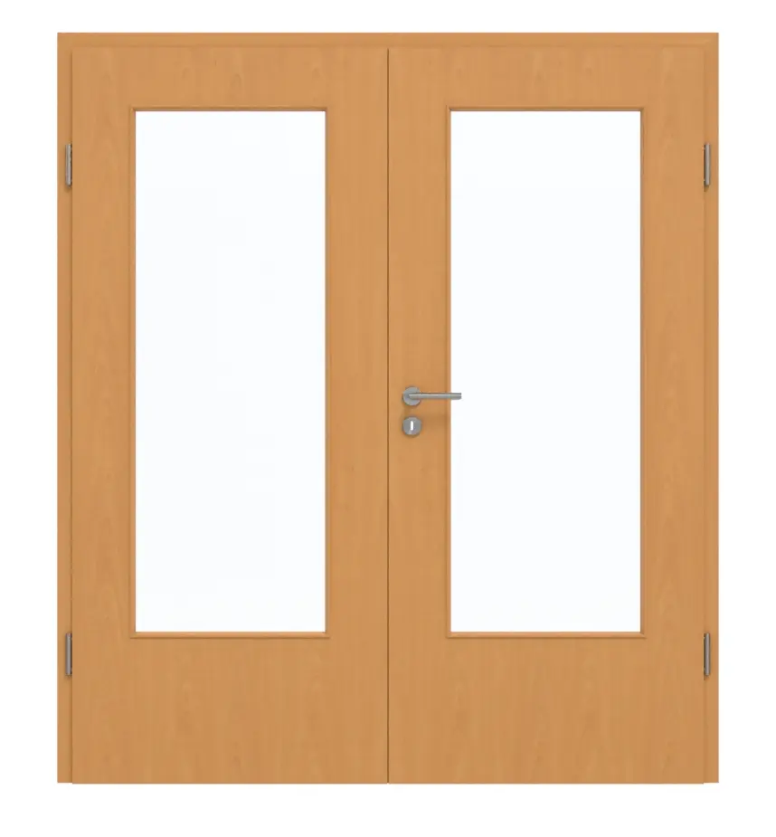 GARANT drzwi 2-skrzydłowe z ościeżnicą, buk ekskluzywny GCK08 z przeszkleniem LA-DIN