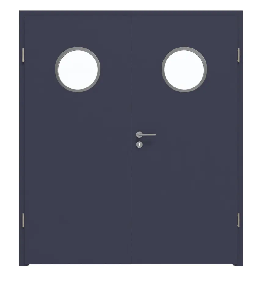 WESTAG drzwi 2-skrzydłowe Blu Fes FX 0754 FENIX NTM z przeszkleniem bulaj LA-KR 350 w zestawie z ościeżnicą