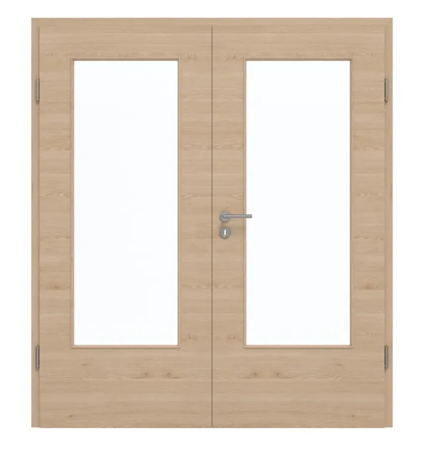 GARANT Drzwi podwójne wraz z ościeżnicą Quer Authentic Achat GCK08 z przeszkleniem LA-DIN