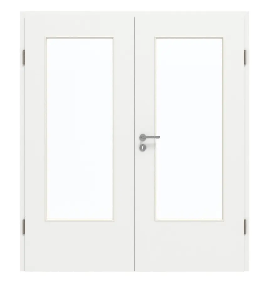 GARANT drzwi dwuskrzydłowe z ościeżnicą D354-60 Designer White Resopal z przeszkleniem LA-DIN