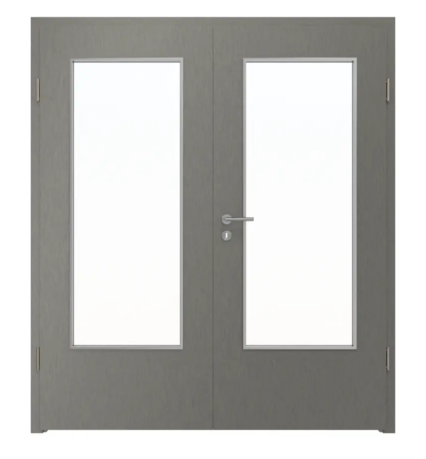 WESTAG drzwi dwuskrzydłowe Acciaio Hamilton FX 5000 Fenix NTA z przeszkleniem LA-DIN wraz z ościeżnicą