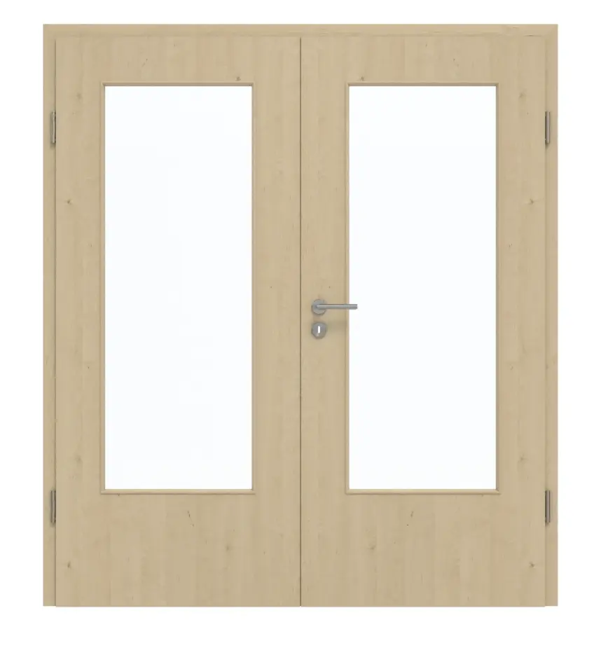 GARANT drzwi dwuskrzydłowe z ościeżnicą Natura Ahorn CePaL z przeszkleniem LA-DIN