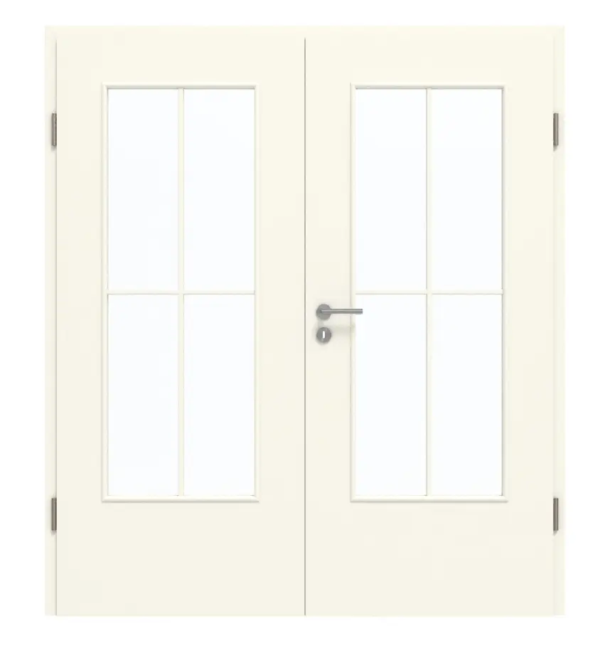 GARANT drzwi dwuskrzydłowe wraz z ościeżnicą 9417-60 Snow White CePaL z przeszkleniem LA-DIN Sprosse SP0