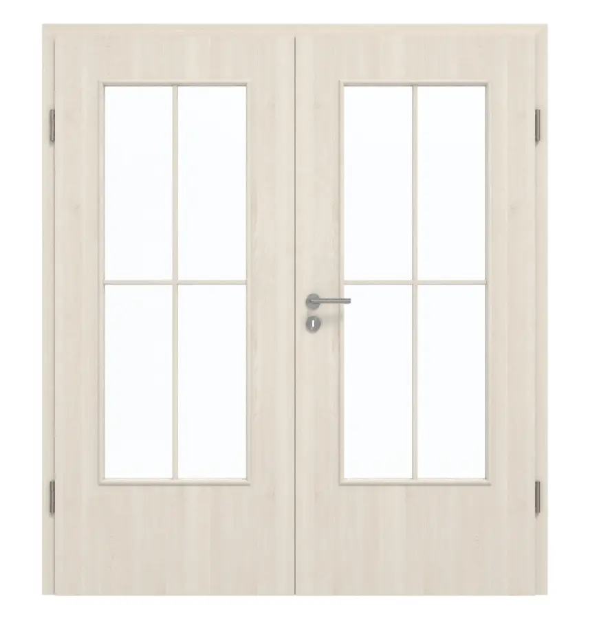 GARANT Drzwi podwójne wraz z ościeżnicą Authentic Perl CePaL z przeszkleniem LA-DIN szpros SP0