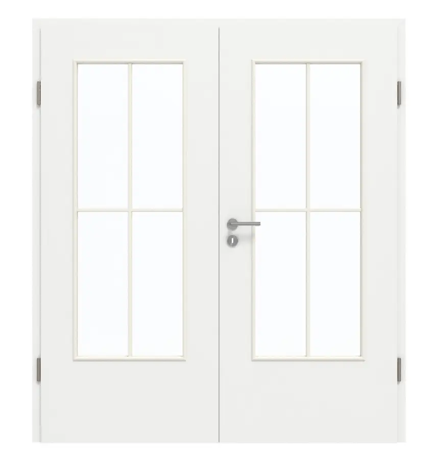 GARANT drzwi dwuskrzydłowe z ościeżnicą D354-60 Designer White Resopal z przeszkleniem LA-DIN szpros SP0