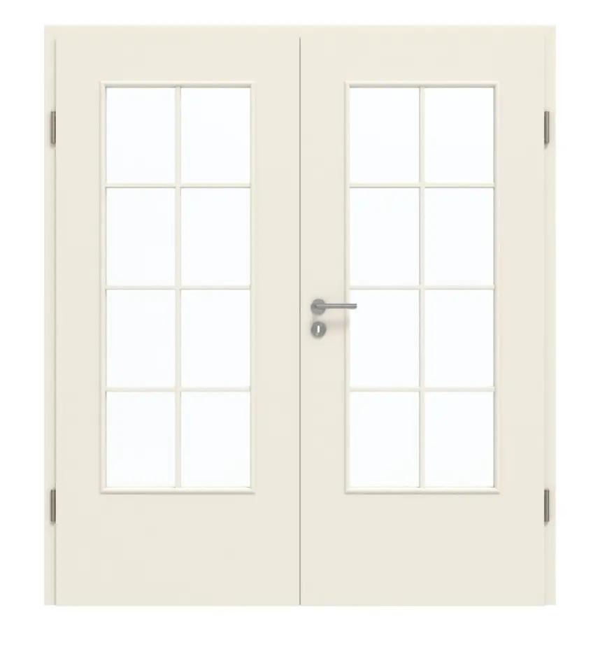 GARANT drzwi dwuskrzydłowe wraz z ościeżnicą 0140-60 Dawn Resopal z przeszkleniem LA-DIN Sprosse SP1