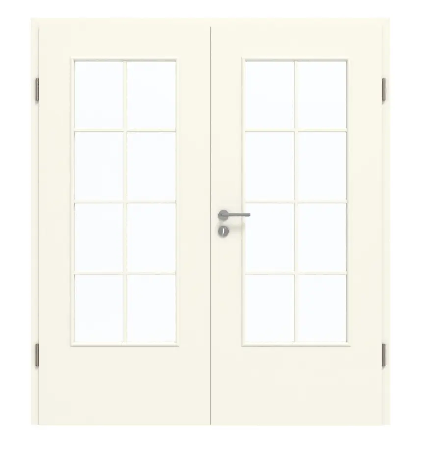 GARANT drzwi dwuskrzydłowe wraz z ościeżnicą 9417-60 Snow White CePaL z przeszkleniem LA-DIN Sprosse SP1