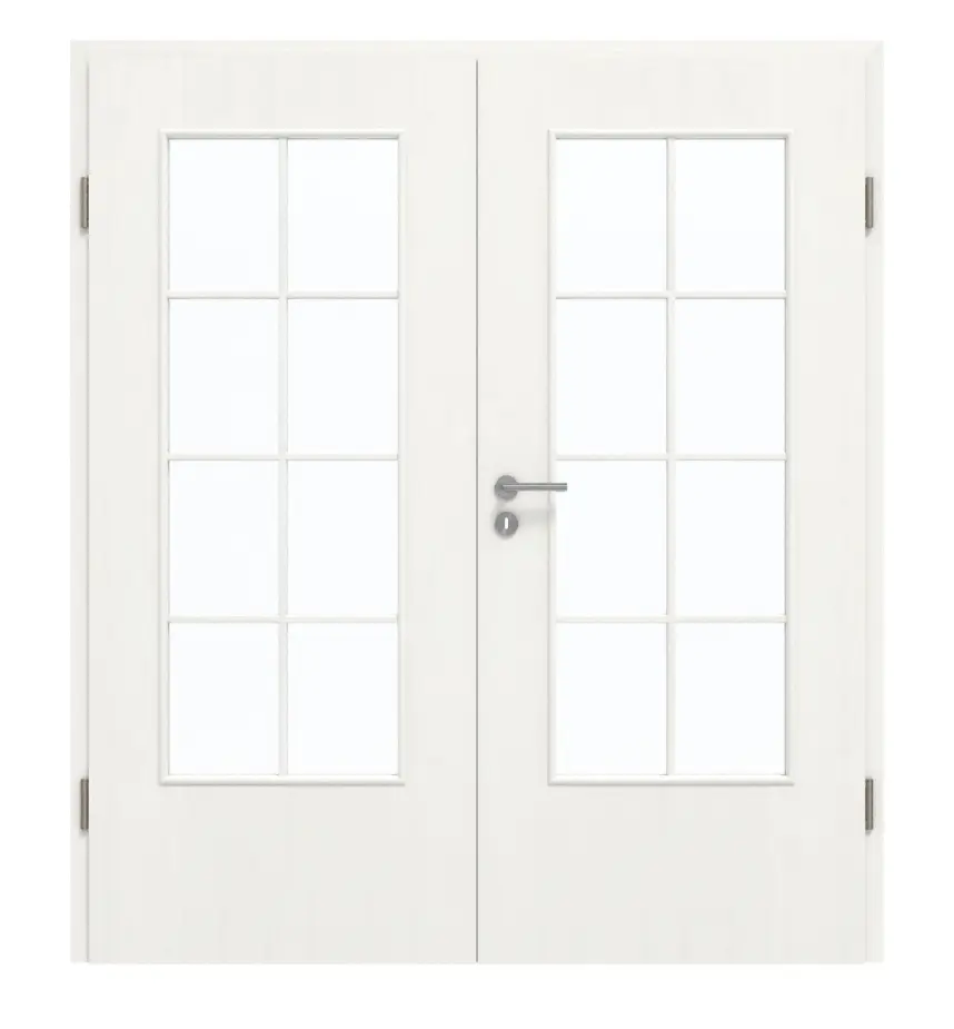 GARANT Drzwi podwójne wraz z ościeżnicą Authentic Bianco GCK08 z przeszkleniem LA-DIN szpros SP1