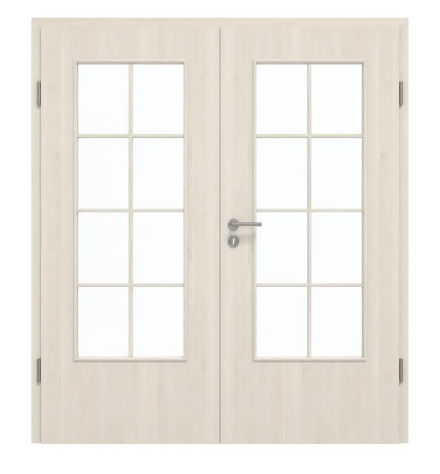 GARANT Drzwi podwójne wraz z ościeżnicą Authentic Perl CePaL z przeszkleniem LA-DIN szpros SP1