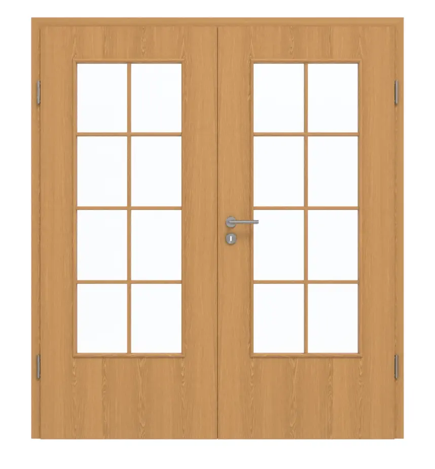 GARANT Drzwi podwójne wraz z ościeżnicą dąb Premium CePaL z przeszkleniem LA-DIN szpros SP1