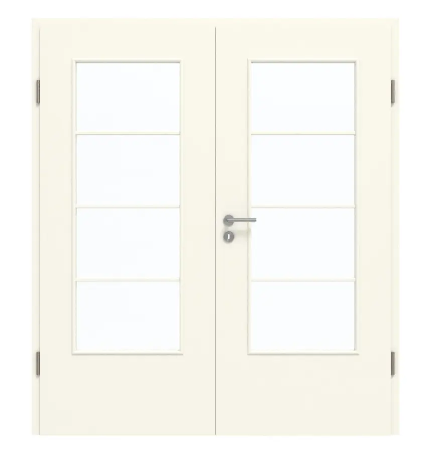 GARANT drzwi dwuskrzydłowe wraz z ościeżnicą 9417-60 Snow White CePaL z przeszkleniem LA-DIN szpros SP10