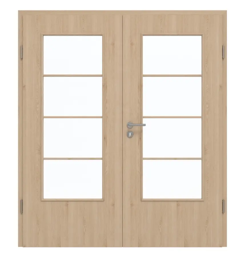 GARANT drzwi dwuskrzydłowe wraz z ościeżnicą Authentic Achat GCK08 z przeszkleniem LA-DIN Sprosse SP10