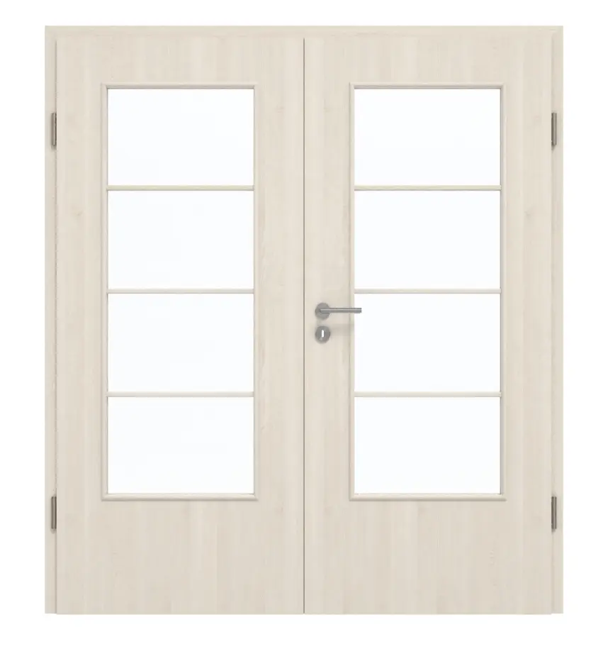 GARANT Drzwi podwójne wraz z ościeżnicą Authentic Perl GCK08 z przeszkleniem LA-DIN szpros SP10