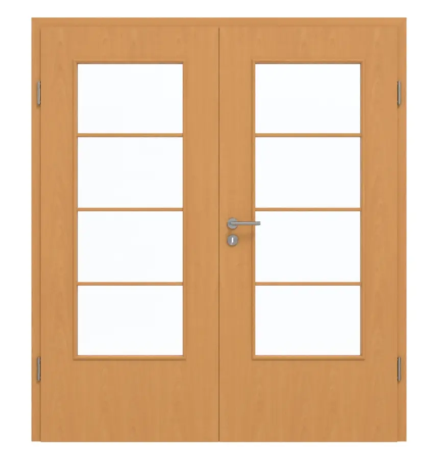 GARANT Drzwi podwójne wraz z ościeżnicą buk ekskluzywny CePaL z przeszkleniem LA-DIN szpros SP10