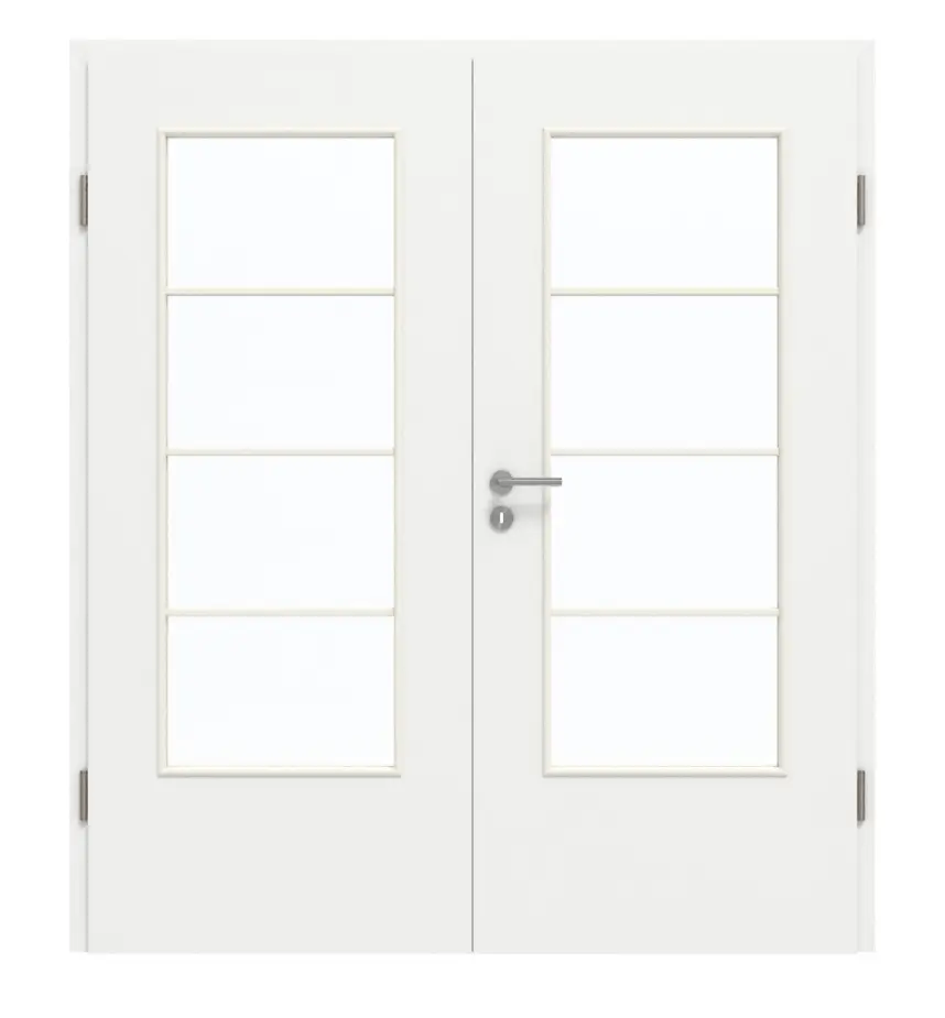 GARANT Drzwi podwójne wraz z ościeżnicą D354-60 Designer White Resopal z przeszkleniem LA-DIN szpros SP10