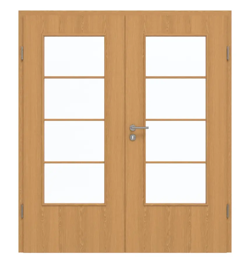 GARANT Drzwi podwójne wraz z ościeżnicą Dąb Premium GCK08 z przeszkleniem LA-DIN szpros SP10
