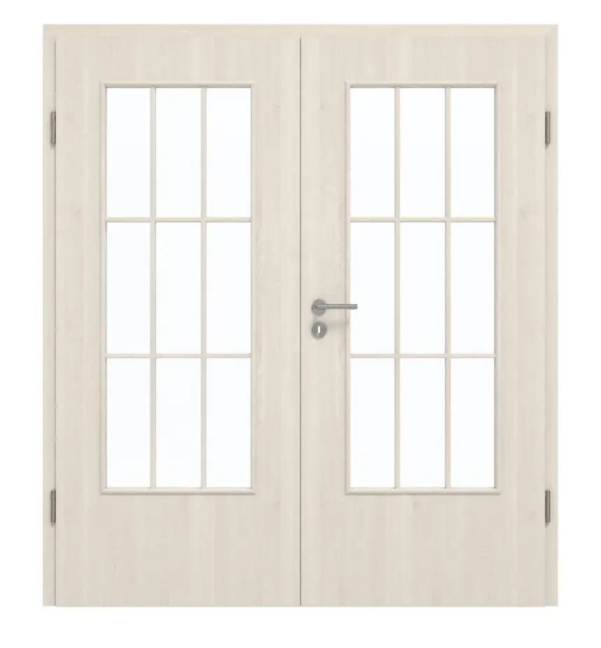 GARANT Drzwi podwójne wraz z ościeżnicą Authentic Perl CePaL z przeszkleniem LA-DIN szpros SP2