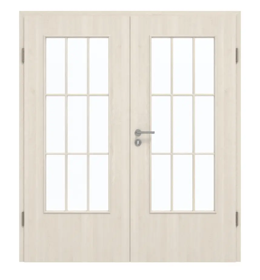 GARANT Drzwi podwójne wraz z ościeżnicą Authentic Perl GCK08 z przeszkleniem LA-DIN szpros SP2