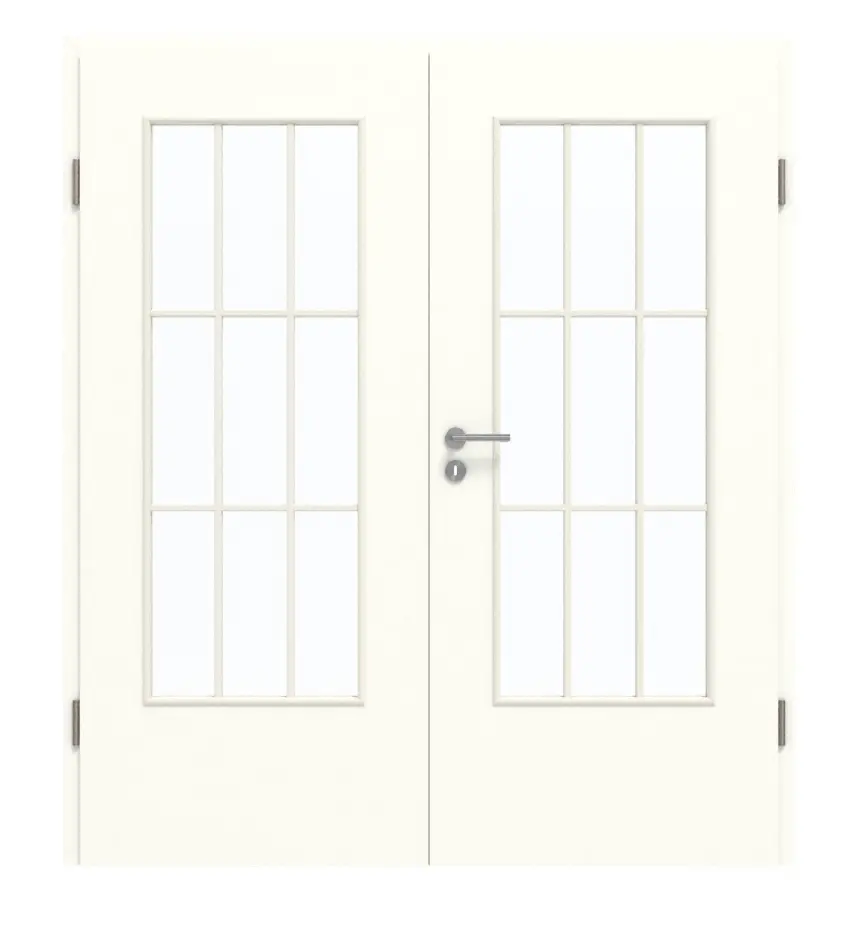 GARANT Drzwi podwójne wraz z ościeżnicą W1000ST9 Premium Biały GHK08 z przeszkleniem LA-DIN szpros SP2