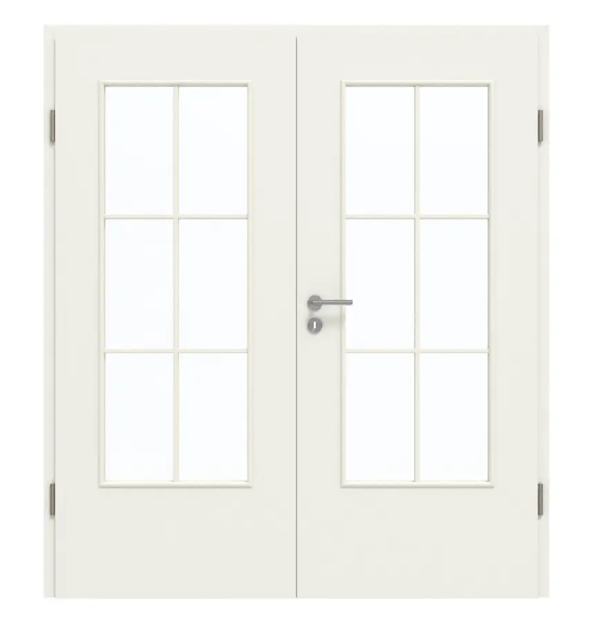 GARANT drzwi dwuskrzydłowe z ościeżnicą 0135-60 Rain Resopal z przeszkleniem LA-DIN Sprosse SP4