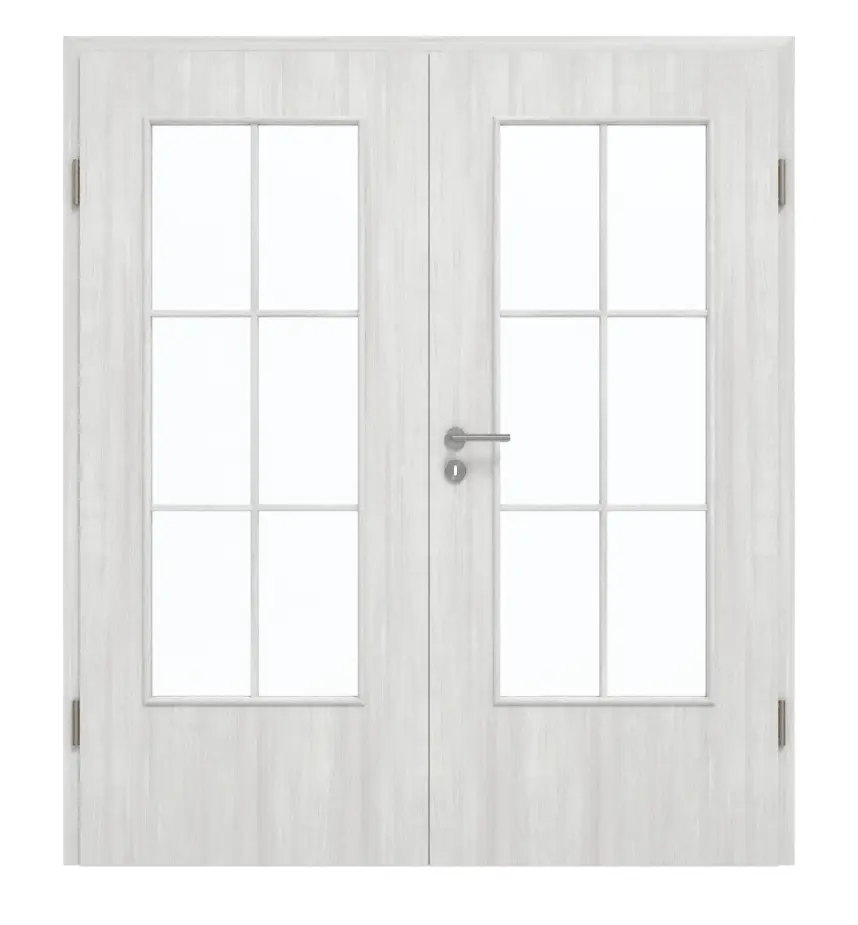 GARANT Drzwi podwójne wraz z ościeżnicą Authentic Grigio GCK08 z przeszkleniem LA-DIN szpros SP4