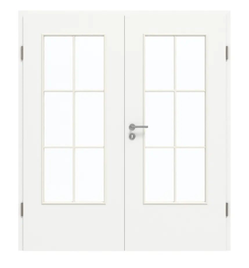 GARANT drzwi dwuskrzydłowe w tym ościeżnica U11209SD szarotka GHK08 z przeszkleniem LA-DIN szpros SP4